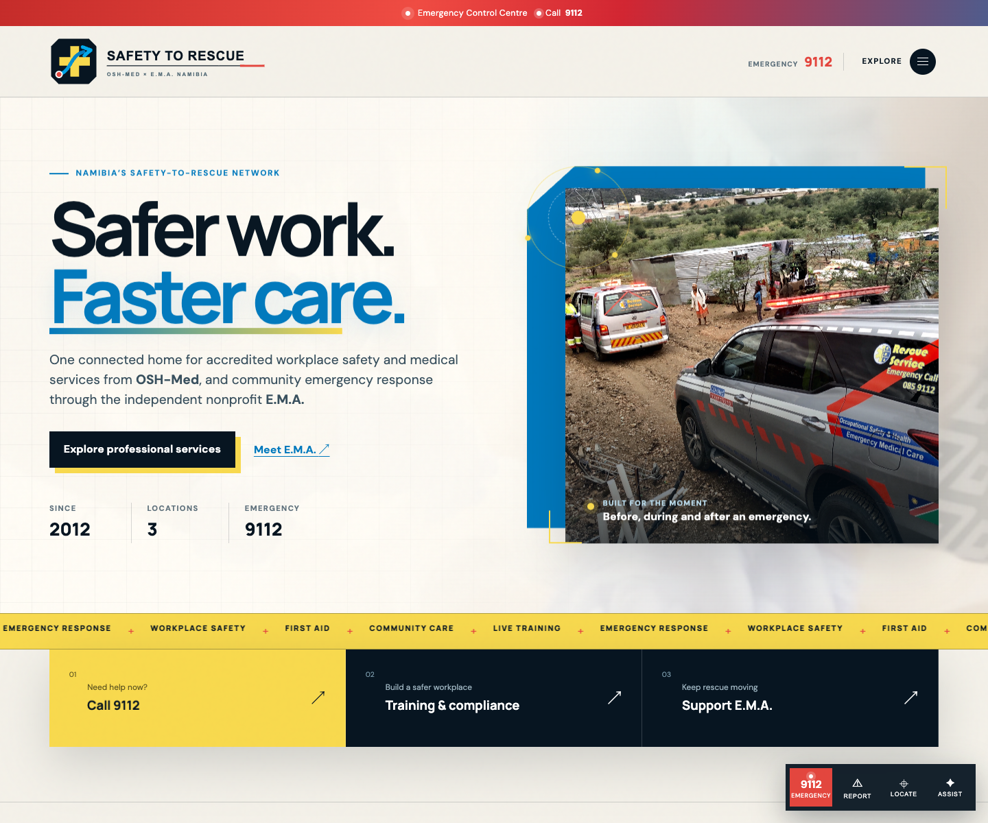 OSH-Med and E.M.A. Namibia unified emergency and safety experience
